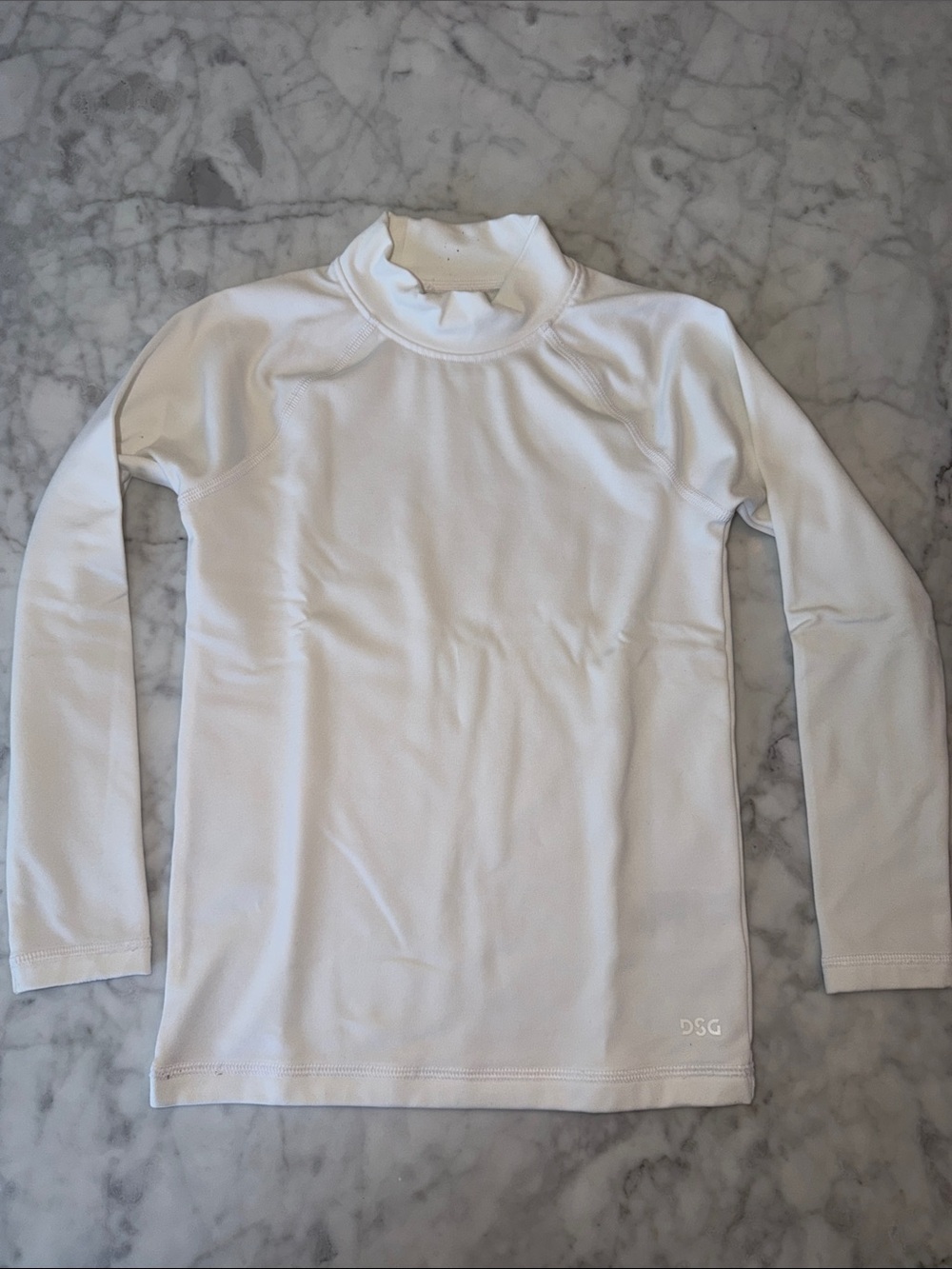 DSG White Long-Sleeve Kids Rash Guard Thermal Top